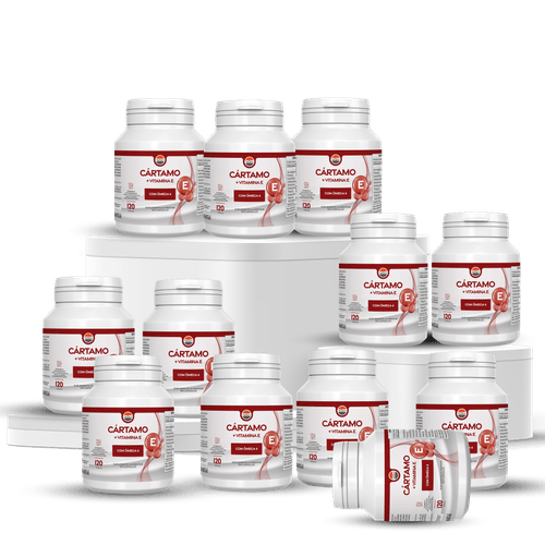 Cártamo + Vitamina E - 12 Frascos